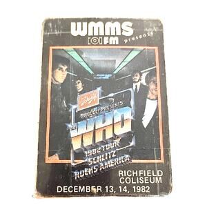 WMMS 101FM Schlitz Presents The Who 1982 Tour Richfield Coliseum Radio Sticker